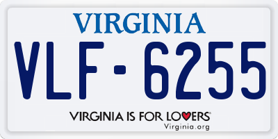 VA license plate VLF6255