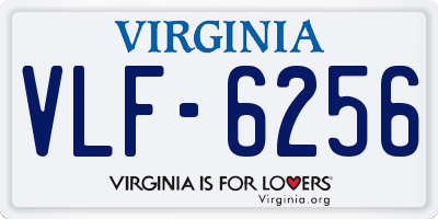 VA license plate VLF6256