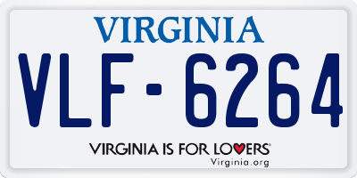 VA license plate VLF6264