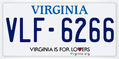 VA license plate VLF6266
