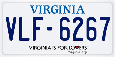 VA license plate VLF6267