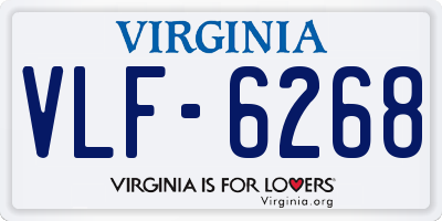 VA license plate VLF6268