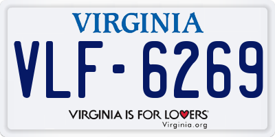 VA license plate VLF6269
