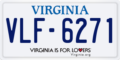 VA license plate VLF6271