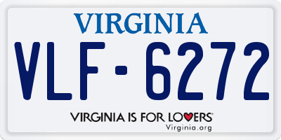 VA license plate VLF6272