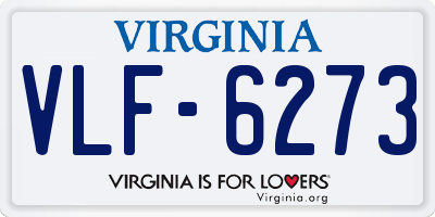 VA license plate VLF6273