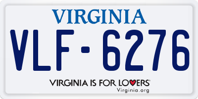 VA license plate VLF6276