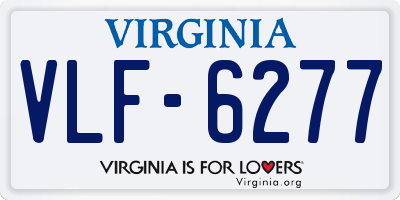 VA license plate VLF6277