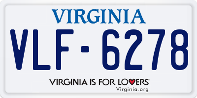 VA license plate VLF6278