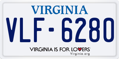 VA license plate VLF6280