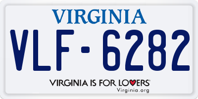 VA license plate VLF6282