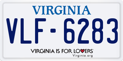VA license plate VLF6283