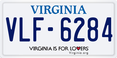 VA license plate VLF6284