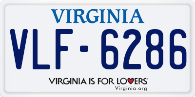 VA license plate VLF6286