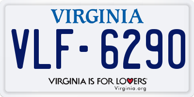 VA license plate VLF6290