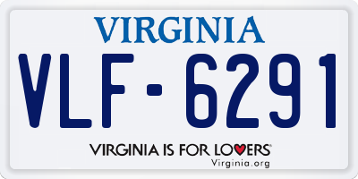 VA license plate VLF6291