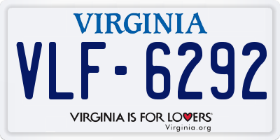 VA license plate VLF6292