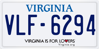 VA license plate VLF6294