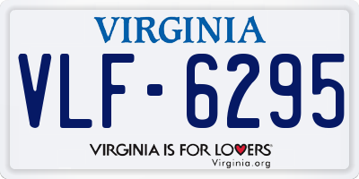VA license plate VLF6295