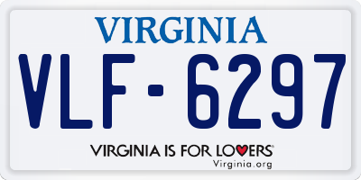 VA license plate VLF6297