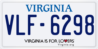 VA license plate VLF6298