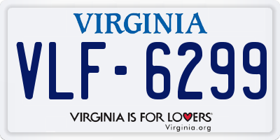 VA license plate VLF6299