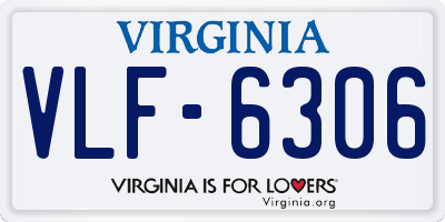 VA license plate VLF6306