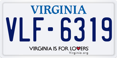 VA license plate VLF6319