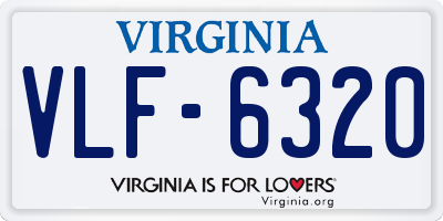 VA license plate VLF6320
