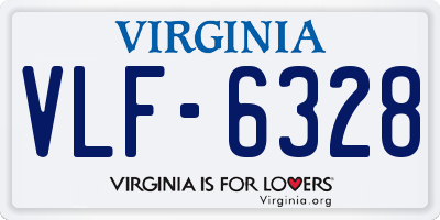 VA license plate VLF6328
