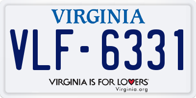 VA license plate VLF6331