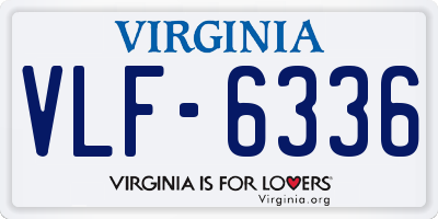 VA license plate VLF6336