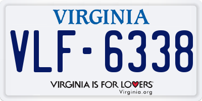 VA license plate VLF6338
