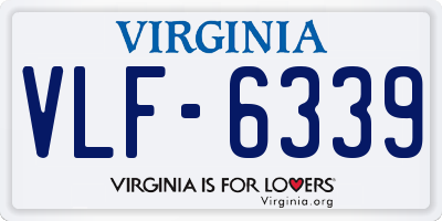 VA license plate VLF6339