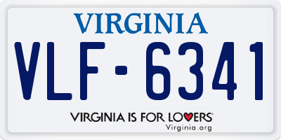 VA license plate VLF6341