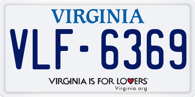 VA license plate VLF6369