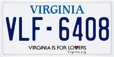 VA license plate VLF6408
