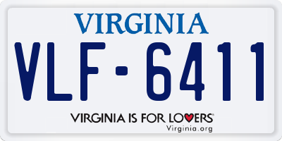 VA license plate VLF6411