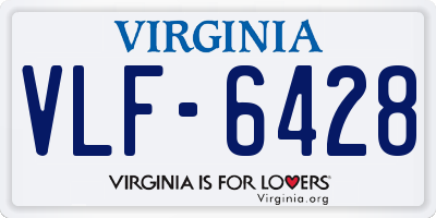 VA license plate VLF6428