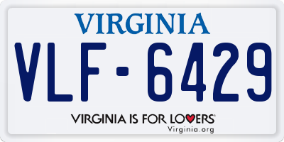 VA license plate VLF6429