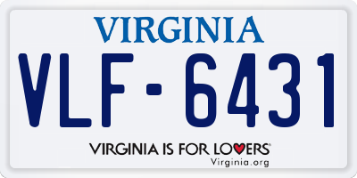 VA license plate VLF6431