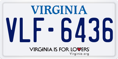 VA license plate VLF6436