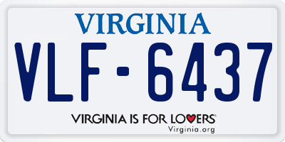 VA license plate VLF6437