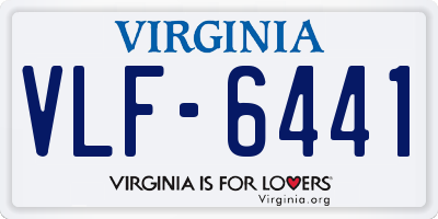 VA license plate VLF6441