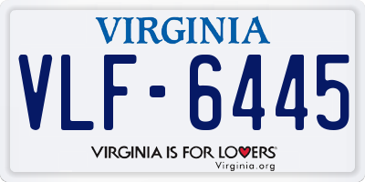 VA license plate VLF6445