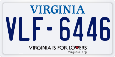 VA license plate VLF6446