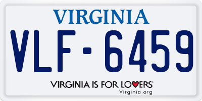 VA license plate VLF6459