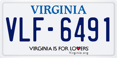 VA license plate VLF6491