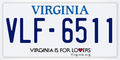 VA license plate VLF6511