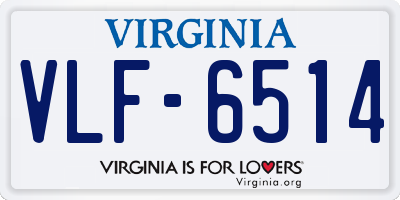 VA license plate VLF6514